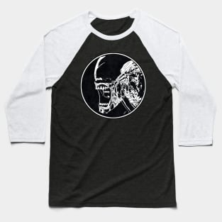 XENOMORPH - Alien (Circle Black and White) Baseball T-Shirt